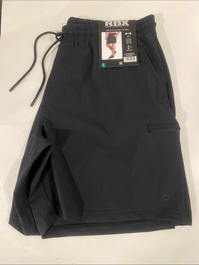 RBX Men’s Black Athletic Shorts with Cargo Pocket